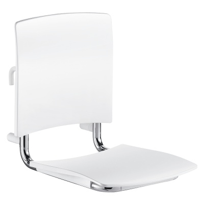 Comfort shower seat to hang on grab bars