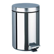 449-Round pedal bin, stainless steel, 3 litres