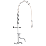 G6432-Wall-mounted pre-rinse set with mixer and telescopic spout