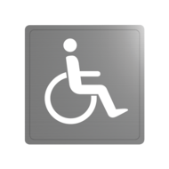 510153S-304 Stainless steel disabled toilet sign