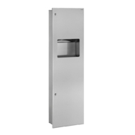 510715S-Recessed combi paper towel dispenser/bin - 30L