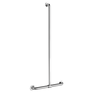 5441P-T-shaped stainless steel grab bar with sliding vertical bar, bright