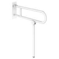 511517W-Basic drop-down support rail, white, L. 760 mm, with leg