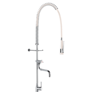 6892-Single hole pre-rinse set with mixer and telescopic spout