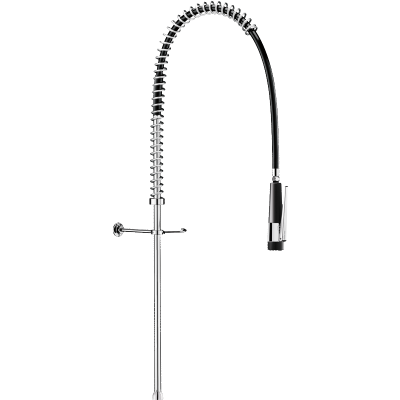 Black pre-rinse set without valve with long column