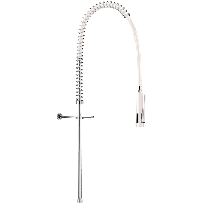 White pre-rinse set without valve with long column