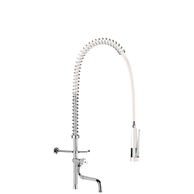 White pre-rinse set without valve with short column