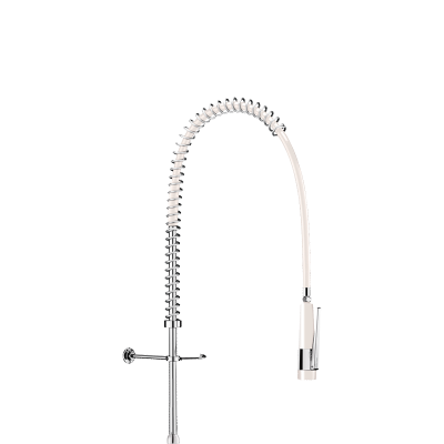 White pre-rinse set without valve with short column